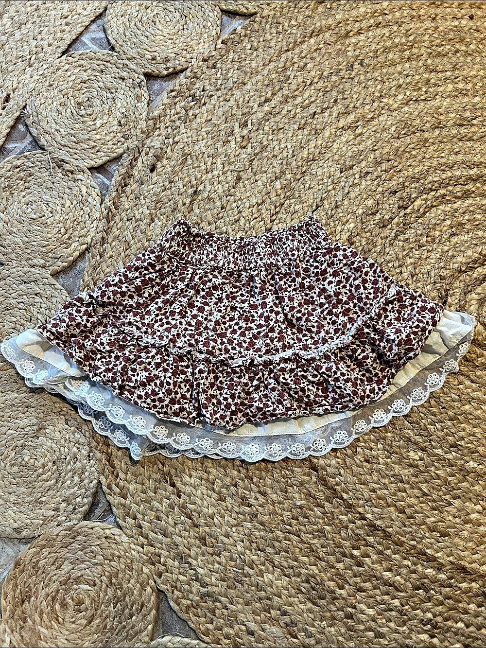 Zara Floral fall skirt